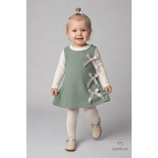 Babyden's Kız Çocuk Fitilli Elbise %100 Pamuk,uzun Kollu,fiyonklu,yumuşak Dokulu, Şık Günlük,özel Gün Elbisesi