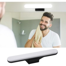 DMR Home Elektrikurunleri 30CM Mıknatıslı Kablosuz LED Lamba – USB Şarjlı, 3W 32 Led, Dokunmatik Renk Değişimi, 6400K-4000K-3200K, Işıldak Aplik Makyaj Tıraş Mutfak Dolap Işığı LED (Siyah)