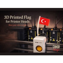 Süppürge 3D Yazıcı Kafası Için Türk Bayrağı – Dalgalanan Montaj Aparatı - 55 mm