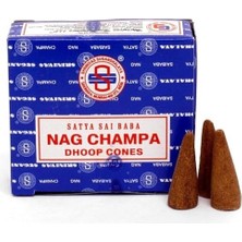 DMR Home Satya Nag Champa Konik Tütsü- Backflow Cones (Geri Akışkanlı)(Premium Natural Incense Cones) (Nag Champa)