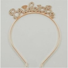 DMR Home Bride To Be Parlak Taşlı Rose Metal Bekarlığa Veda Partisi Taç PARTI1001