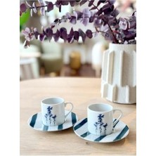 Expresstore Girye Desen3 2 Kişilik 4 Parça Kahve Fincanı 90CC 04PPO000641