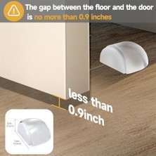 Expresstore Kapı Durdurucu, 4 Adet Zemin Kapı Durdurucu, Ekstra Yapışkanlı Kapı Durdurucu, Vidalama Gerektirmeyen, Ev ve Ofis Için Duvar Koruyucu Kapı Durdurucu