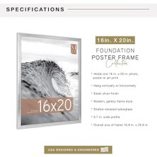 DMR Home Mcs Galeri Vakfı Poster Çerçevesi, Gümüş, 40,6 x 50,8 cm