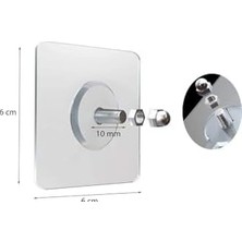 DMR Home Kapı Arkası Elbise Askısı Kendinden Yapışkanlı Şeffaf Vidalı Havlu Askısı 4 Adet