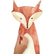 DMR Home RMK4020SCS Woodland Critters Peel And Stick Duvar Çıkartmaları, Kahverengi, Gri, Yeşil, Turuncu, Bronz