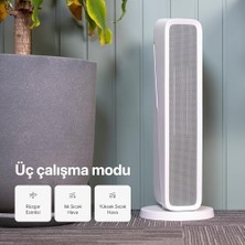 Expresstore Smart Akıllı Turbo Fanlı Isıtıcı Iç Mekan Wi-Fi Isıtma Cihazı Çocuk Kilidi ve Devrilme Korumalı Mobil Uygulama Denetimli Ultra Sessiz Ptc Seramik Space Heater (2000W) X7440