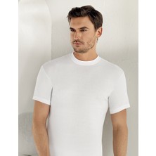 Phazz Brand Şahinler Kısa Kollu Ribana Atlet Beyaz 2XL Erkek İçin Yerli Üretim Şık Tasarım ME022