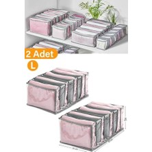 DMR Home 2 Adet - 8 Gözlü Şeffaf Çekmece Içi Düzenleyici Organizer – Large
