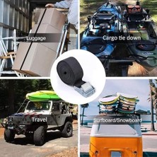 Expresstore Bağlama Kayışları, 4 Adet 2 Metre Ağır Hizmet Bağlama Kayışı, Ayarlanabilir Ratchet Sistemli Bağlama Kayışları, Kano, Motosiklet, Römork ve Roof Rack Için Kancalı Sabitleme Kayışları