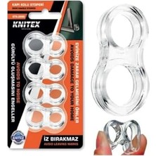 Expresstore 8 Adet,  Aksesuar Kapı Kolu Stoperi, Kapı Arkası Duvar Koruyucu Tampon, Silikon Durdurucu, Pencere Kolu Stoperi