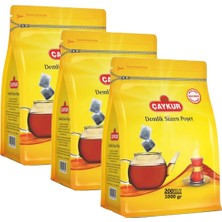 Çaykur Demlik Süzen Poşet Çay 5 gr 600 Adet 200'LÜ Sade Aroma ile Üç Paket