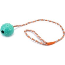 Expresstore Köpek Oyuncağı Ipli Top, Kauçuk, Mavi, 60CM