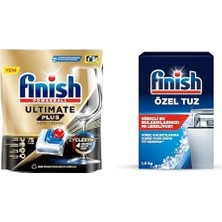 Expresstore Plus 75 Kapsül Bulaşık Makinesi Deterjanı Tableti (1 x 75 Kapsül) ve Finish Bulaşık Makinesi Tuzu (1 x 1500 G)