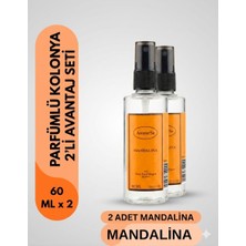Arome'se Mandalina 2'li Parfüm Kolonya 60 ml Sprey Başlıklı Eau De Cologne