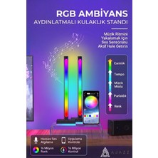 Ajazz Yeahreal Rgb 2xusb Port ve 3.5 mm Ses Çıkışlı Kulaklık Standı