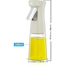 Expresstore Yağ Püskürtücü, Yağ, Püskürtme Şişesi, Yağ Spreyi, 240 ml Yağ Spreyi, Salata Için Zeytinyağı Spreyi, Sıcak Hava Fritözü Için Cam Yağ Püskürtme Şişesi, Barbekü Ekmek Pişirmek Için Yağ ve Sirke