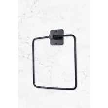 DMR Home Siyah Kare Havluluk - Ultra Güçlü Yapışkanlı Havluluk, Banyo ve Mutfak Kullanımına Uygun Lüks Havluluk