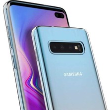 ZM Store Galaxy S10 Plus Uyumlu Kılıf Süper Silikon Yumuşak Şeffaf Kapak