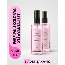 Arome'se Şakayık 2'li Parfüm Kolonya 60 ml Sprey Başlıklı Eau De Cologne