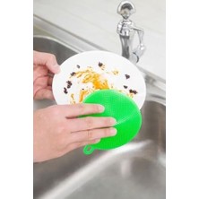 DMR Home Silikon Bulaşık Yıkama Pedi 2 Adet, Sihirli Tencere Tava Temizleme, Ikili Yıkama Fırça Pedi Çizilme Engelleyen