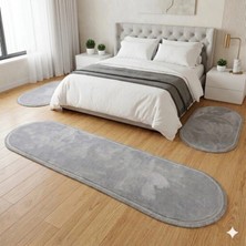 Altun Carpet 3lü Post Pelüş Kırem Düz Saçaklı Yatak Odası Takımı 2 Adet 80X150+1 ADET80X300