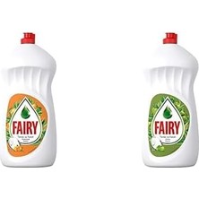 Expresstore Sıvı Bulaşık Deterjanı Portakal Kokulu, 1500 ml & Fairy Sıvı Bulaşık Deterjanı Elma Kokulu, 1500 ml