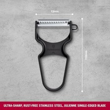 Expresstore Soyucu Jülyen Için, Ekstra Keskin, Sağlam Plastik Sap, Siyah