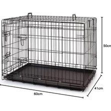 Expresstore Metal Kedi Köpek Kafesi Siyah 60X41X50CM