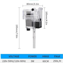 Expresstore 250L Sessiz 3W Askılı Şelale Akvaryum Filtre Kafa Motoru Iç Filtre