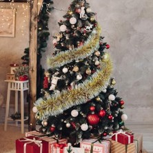DMR Home Yılbaşı Ağacı Süsü Çam Ağacı Süsü Tüylü Süs Çok Amaçlı Kullanım Garland (Kırmızı Yeşil)