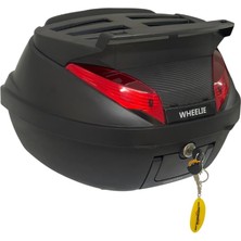 Expresstore Wheelıe XT63-B 42 Litre Motosiklet Arka Çanta Siyah Su Geçirmez Abs Top Bagaj Üniversal