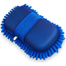 DMR Home Mikrofiber Oto Araba Yıkama Süngeri, Araç Yıkama Bezi, Oto Süngeri Mikrofiber El Tutmalı Mavi