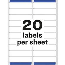 Expresstore Avery Mat Şeffaf Adres Etiketleri, Besleme Teknolojisi, Lazer, 1 Inç x 4 Inç, 1000 Etiket (5661)