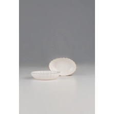 Expresstore Porselen Luz Form Oval Kase Altın File 4 Parça 15CM BNLZF15OKSS220