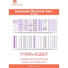 Kirpictures Lila Sticker Seti 750+ Adet Lila Temalı Mat Kuşe Sticker Seti - Estetik Mor Ajanda, Günlük ve Planlayıcı Çıkartma Paketi