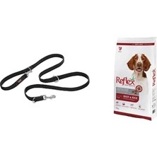Expresstore Of Animals Halti Köpek Eğitim Kayışı, Büyük Boy Siyah, 2 M + Reflex Plus Adult Dog Energy 28/18 Beef, 15 kg
