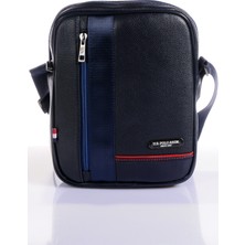 U.S. Polo Assn. Çapraz Çanta Poliüretan Lacivert 27 cmx22 cmx5 cm Şık Görünüm ve Ergonomik Tasarım