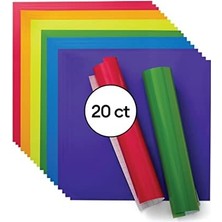 Expresstore Kalıcı - Parlak Gökkuşağı Örnekleyici, 12X12 Levha, Uzun Ömürlü Kendin Yap Projeleri Oluşturun, Makineleri Için Dayanıklı Yapışkanlı, (10 Renkli 20'li Paket)