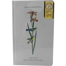 Gıpta Vıntage Fıne Qualıty Notebook Ajanda Defter 13X21 cm - 120 Yp Çizgili / Altın Yaldızlı - James Audubon Mavi Sarı Sırtlı Ötleğen Kuşları ( Art Sanat )