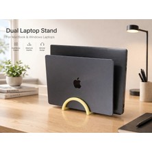 Süppürge MacBook ve Windows Için Çift Dizüstü Bilgisayar Standı – Masaüstü Kurulumu - Tek MacBook Air