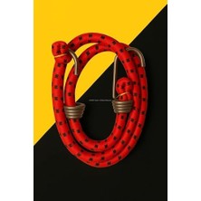 Expresstore Bagaj Lastiği, Bagaj Gergisi, Elastik Halat, Kanca, 10 mm Kalınlık, Bagaj Lastiği, Güçlü Çekiş, Dayanıklı ve Esnek, 100 cm (Kırmızı)