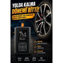 Ferro Araç Pompası, Akü Takviyesi, Fener, Powerbank Özellikli, Taşınabilir Kompresör, Araç Pompası