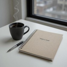 Expresstore Tarihsiz 6 Aylık Günlük Planlayıcı | Spiralli Sert Kapaklı Organizer Not Defteri | 204 Sayfa | 22 x 28,5 cm