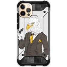 Egstech Apple iPhone 12 Pro Max Kılıf Desenli Antishock Crash Kapak - Kartal Bey