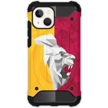 Egstech Apple iPhone 13 Mini Kılıf Army Tank Full Koruma Antishock - Sarı Kırmızı Şampiyon