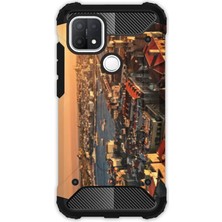 Egstech Oppo A15 - Oppo A15S Kılıf Army Tank Full Koruma Antishock - Sunset Istanbul