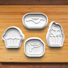 Hobist Tatlılar Cupcake Donut Kurabiye Kalıbı ve Şeker Hamuru Kalıbı