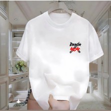 Rovel 404 Error Baskılı Beyaz Oversize Tshirt