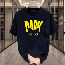 Rovel Dark Baskılı Siyah Oversize Tshirt